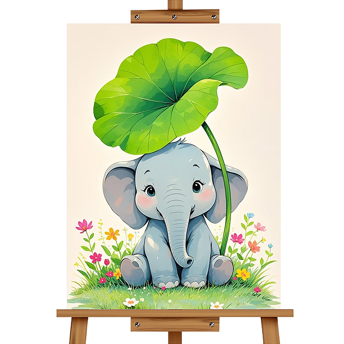 Набор для рисования MKR3020-76 "Картина по номерам 30х20 см. Маленький слонёнок"