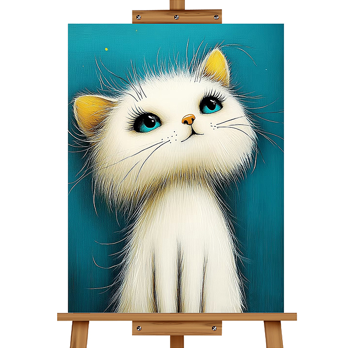 Набор для рисования MKR3020-47 "Картина по номерам 30х20 см. Задумчивый котёнок"