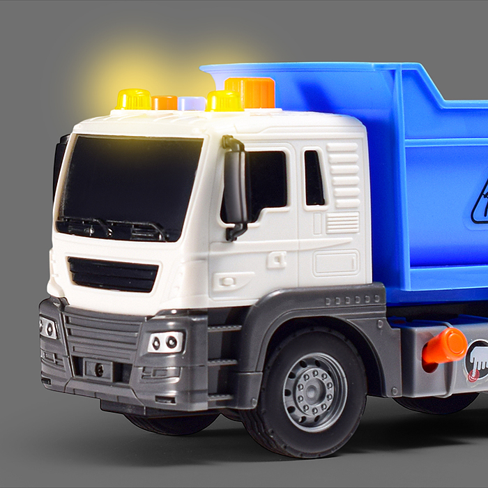 Машина JS101A "Самосвал" 1:16 (свет, звук) в коробке (цвет синий)