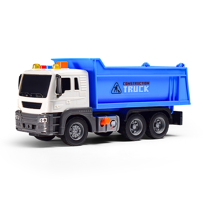 Машина JS101A "Самосвал" 1:16 (свет, звук) в коробке (цвет синий)