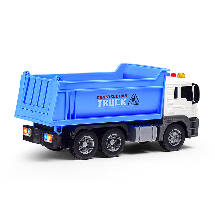 Машина JS101A "Самосвал" 1:16 (свет, звук) в коробке (цвет синий)