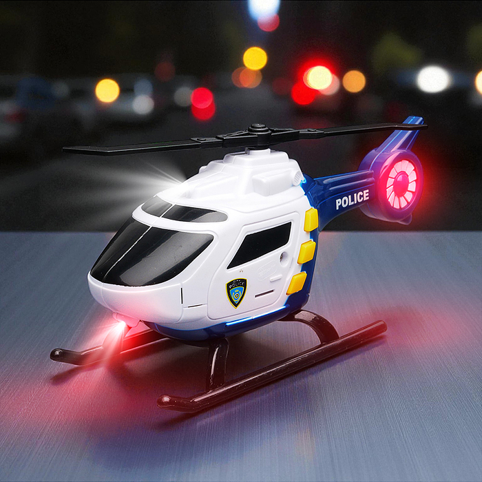Вертолет WY1108A "Полиция" 1:32 (свет, звук) в коробке