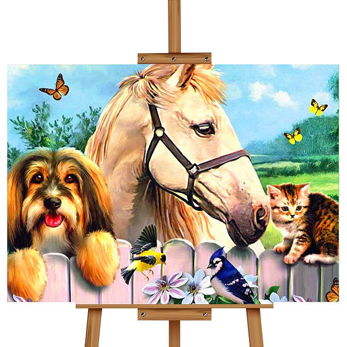 Набор для рисования MKR5040-38 "Картина по номерам 50х40 см. Домашние животные"