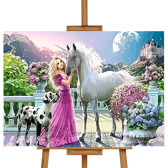 Набор для рисования MKR5040-43 "Картина по номерам 50х40 см. Прекрасный единорог"
