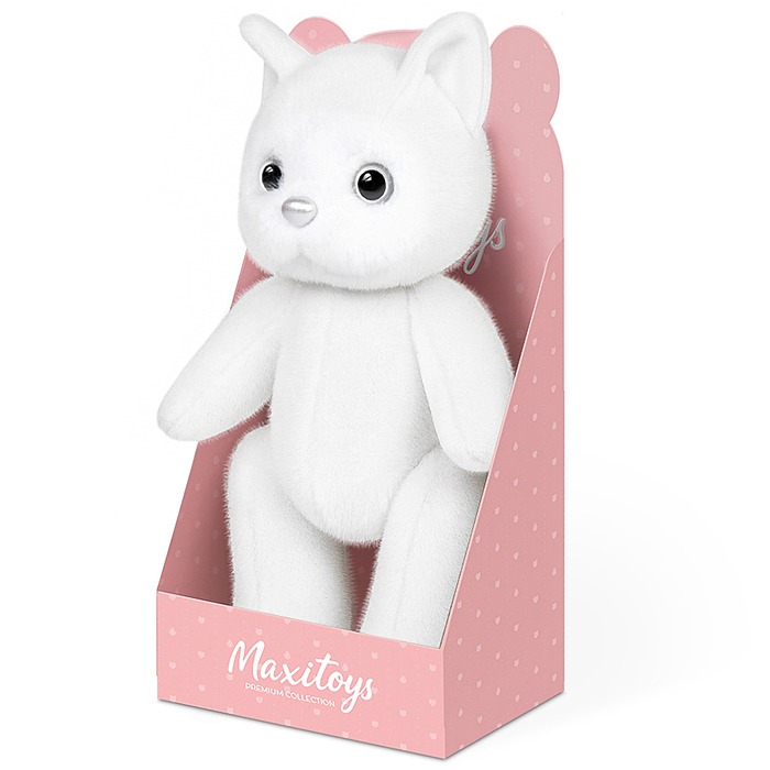 Котик Белый, 20 см, в коробке