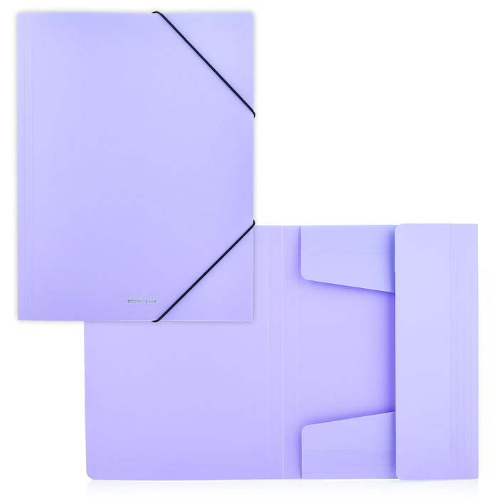 Папка на резинках пластиковая Matt Pastel, A4, ассорти 