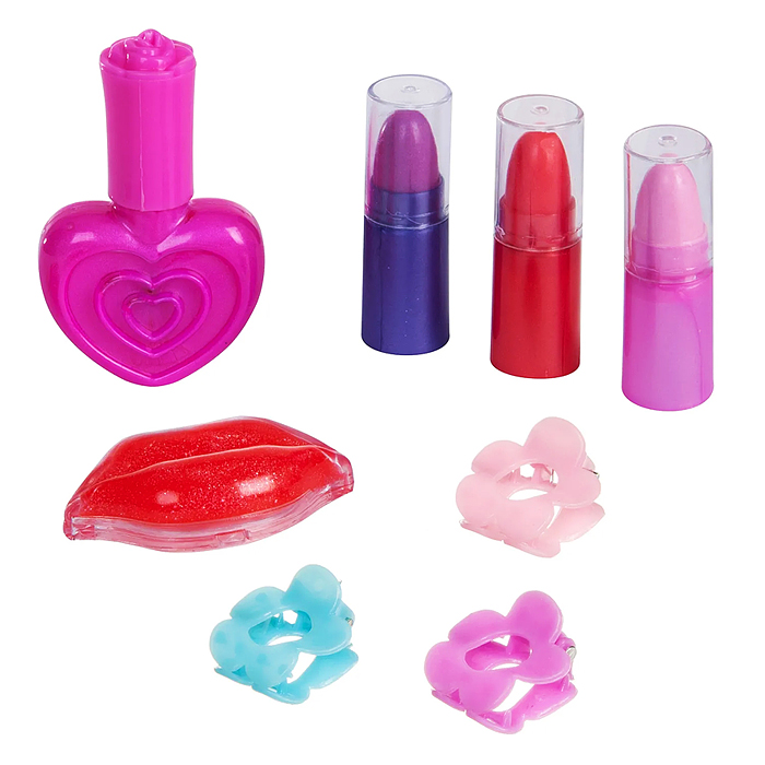 Набор детской декор. косметики Eva Moda, BOX 26,8х25х4,8см, косметичка-диск 2-уровневая 