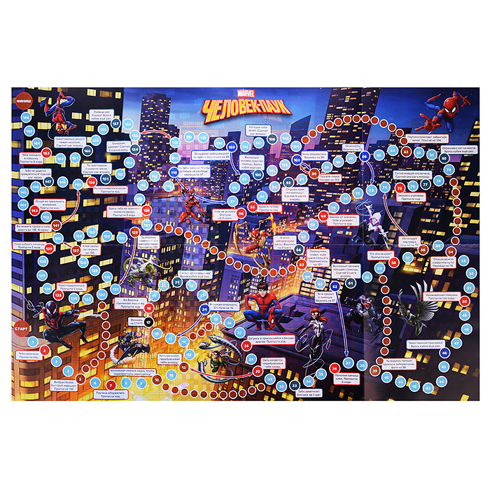 Фото к товару Большая настольная игра. Человек паук. В хитрой паутине. Большая настольная игра. Человек паук. В хитрой паутине.