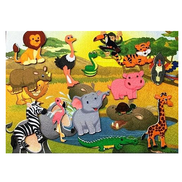 Животные жарких стран, фетр