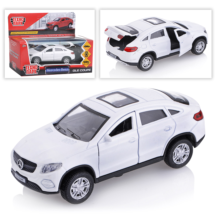 Машина металл Mercedes-benz gle coupe, 12 см, (открыв. двери, белый) инерц, в коробке 