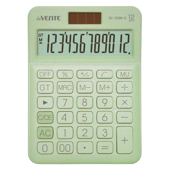 Калькулятор настольный DC-108N-G, 98x136x31 мм, 12 разрядный