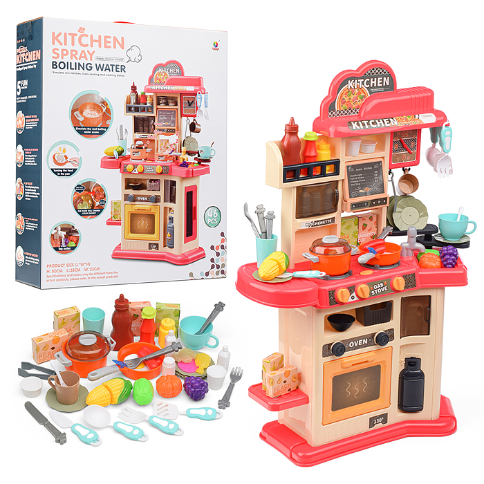 Игровой набор кухня MJL-911 "Мастер шеф" цвет розовый, в коробке