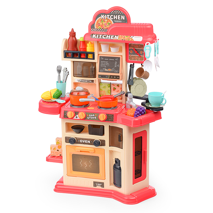 Фото к товару Игровой набор кухня MJL-911 "Мастер шеф" цвет розовый, в коробке Игровой набор кухня MJL-911 "Мастер шеф" цвет розовый, в коробке
