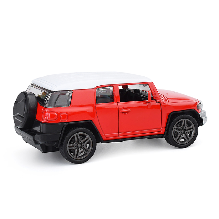 Красная инерционная машинка Внедорожник die-cast,1:32, открывающиеся двери