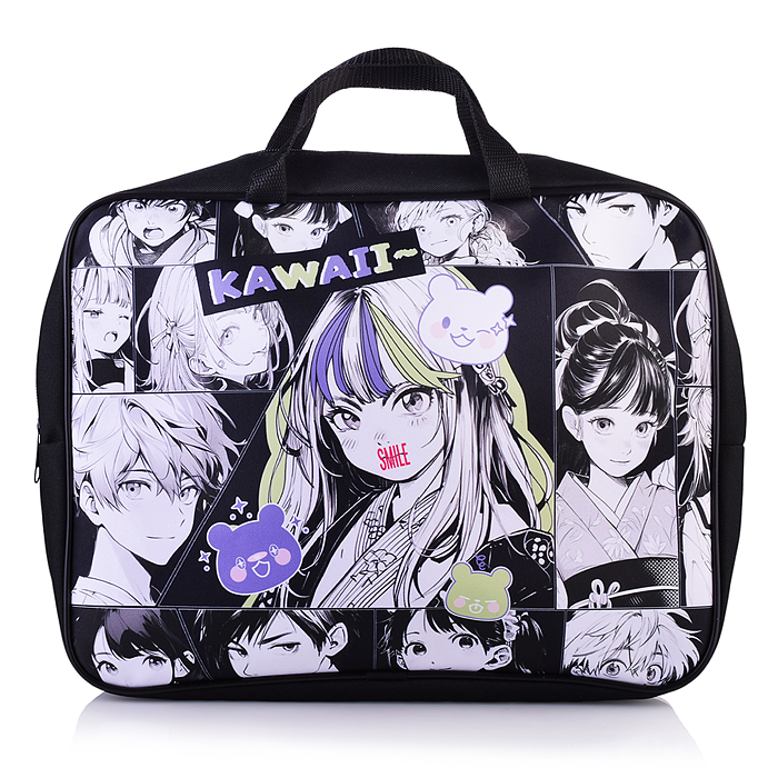 Папка - сумка "Аниме. Smile" А4, боковина - 75 мм