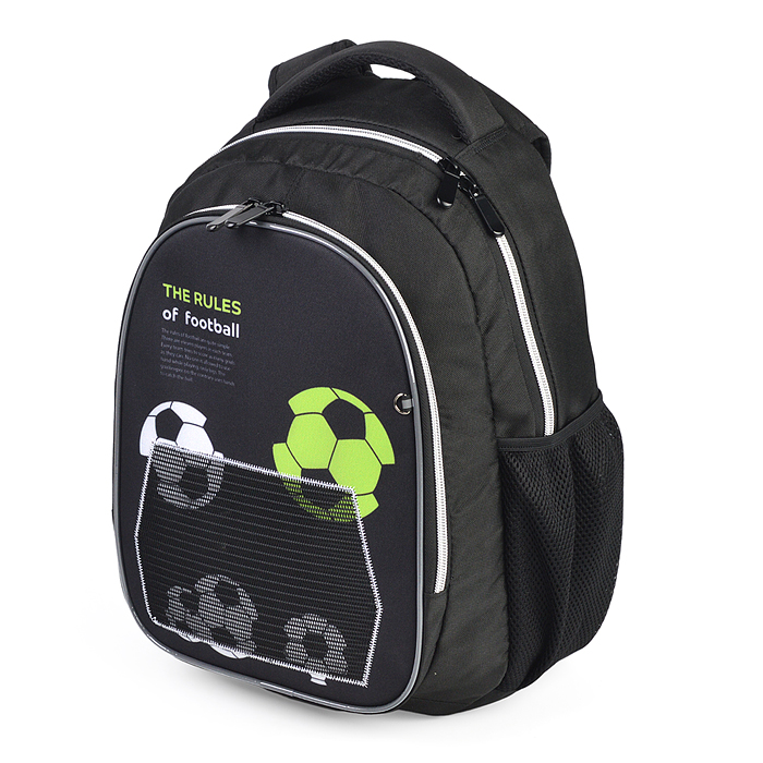 Фото к товару Рюкзак облегченный "Футбол" с анатомической спинкой, 2 отделения на молнии Рюкзак облегченный "Футбол" с анатомической спинкой, 2 отделения на молнии