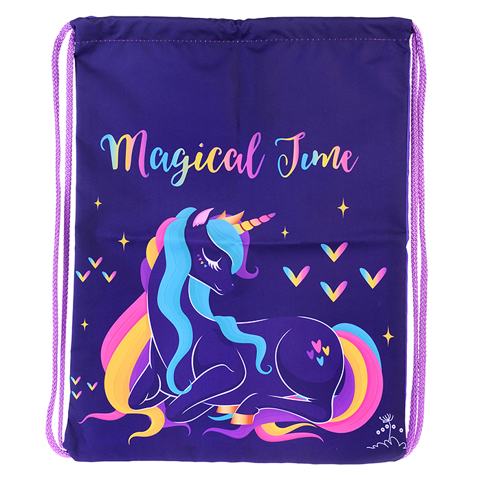 Мешок для обуви "Единорожка в облаках" 1 отделение, 330х420мм, петля для подвеса, полиэстер 210 ден
