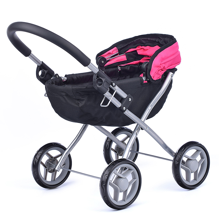 Фото к товару Коляска для кукол 9325A металлическая складная, прогулочная, с капюшоном, цвет фуксия с черный,в пак Коляска для кукол 9325A металлическая складная, прогулочная, с капюшоном, цвет фуксия с черный,в пак