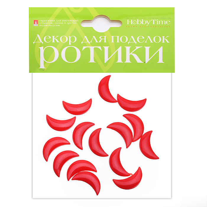 Декоративные элементы "Ротики" красные 30мм Декоративные элементы "Ротики" красные 30мм