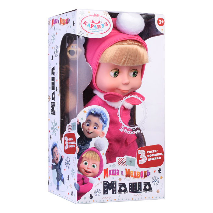Фото к товару Кукла Маша "Маша и медведь" 25 см, озвуч, (зимняя одежда, на бат.) в коробке Кукла Маша "Маша и медведь" 25 см, озвуч, (зимняя одежда, на бат.) в коробке