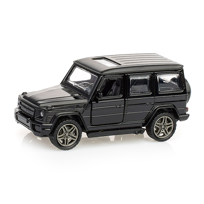 Черная инерционная машинка Внедорожник die-cast, 1:32, открывающиеся двери