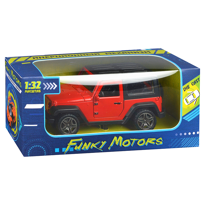 Фото к товару Красная инерционная машинка с черной крышей die-cast,1:32, открывающиеся двери Красная инерционная машинка с черной крышей die-cast,1:32, открывающиеся двери