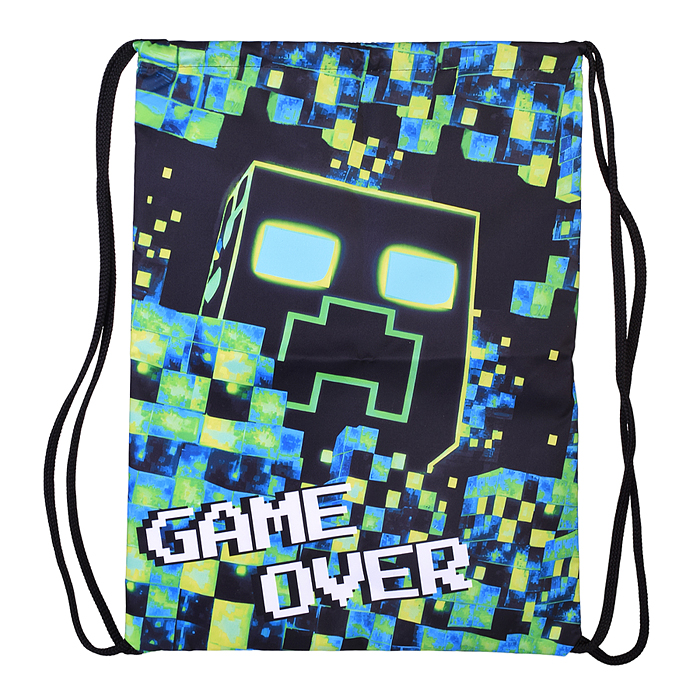 Мешок для обуви "Game over" 1 отделение, 370х470мм, петля для подвеса, полиэстер 210 ден