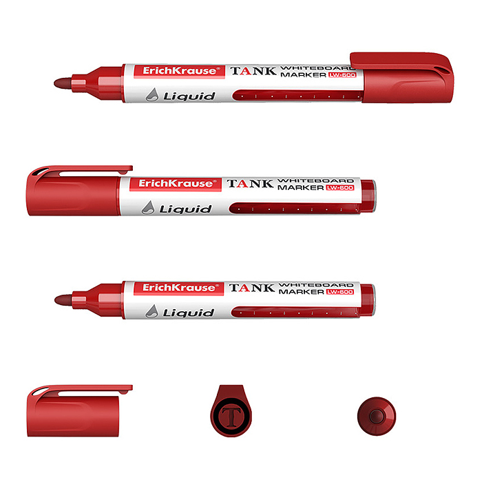 Маркер для досок с жидкими чернилами LW-600 Tank Liquid, цвет чернил красный 