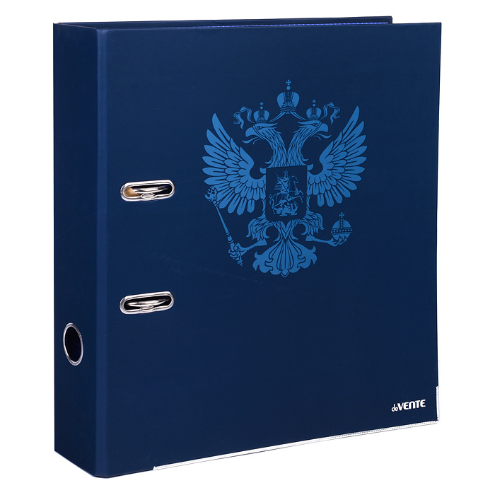 Папка с арочным механизмом "Герб" A4 75 мм, собранная матовая ламинация, выборочный лак, картонная 