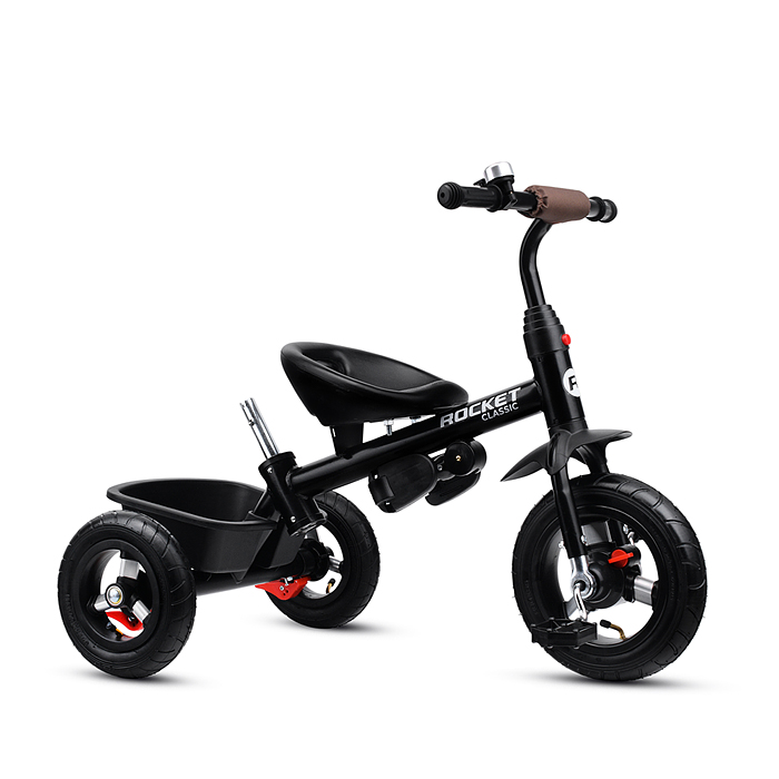 Велосипед трехколесный Rocket 137-BR, колеса надувные 12"/10", цвет коричневый