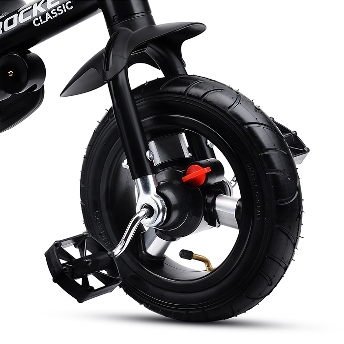 Велосипед трехколесный Rocket 137-BR, колеса надувные 12"/10", цвет коричневый