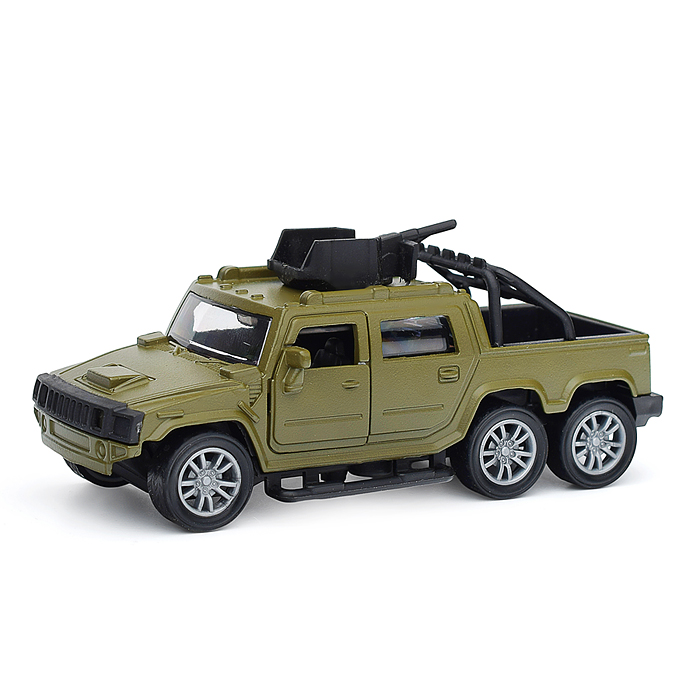 Фото к товару Хаки инерционная машинка Горный пикап die-cast,1:32, открывающиеся двери Хаки инерционная машинка Горный пикап die-cast,1:32, открывающиеся двери