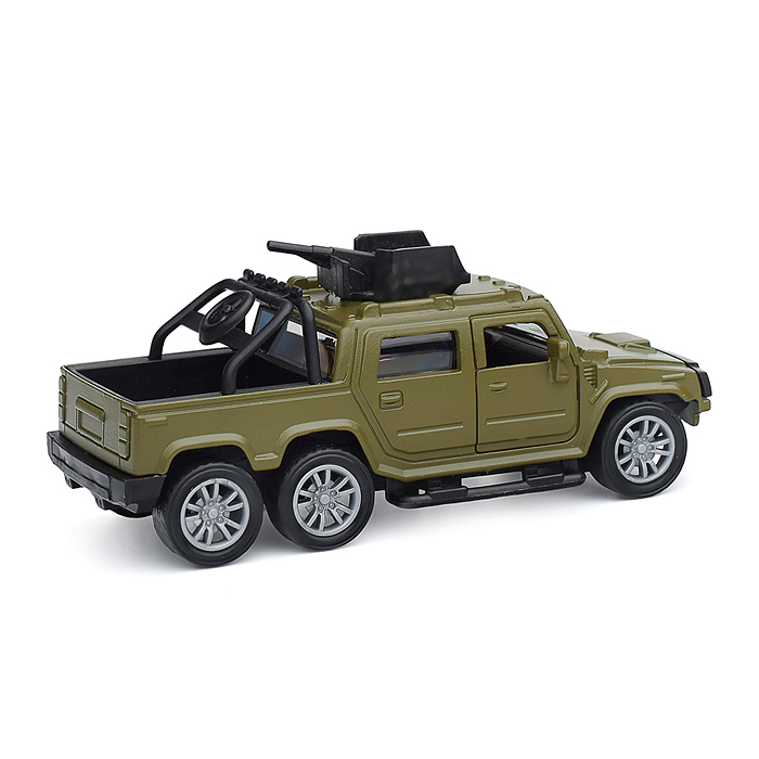 Фото к товару Хаки инерционная машинка Горный пикап die-cast,1:32, открывающиеся двери Хаки инерционная машинка Горный пикап die-cast,1:32, открывающиеся двери