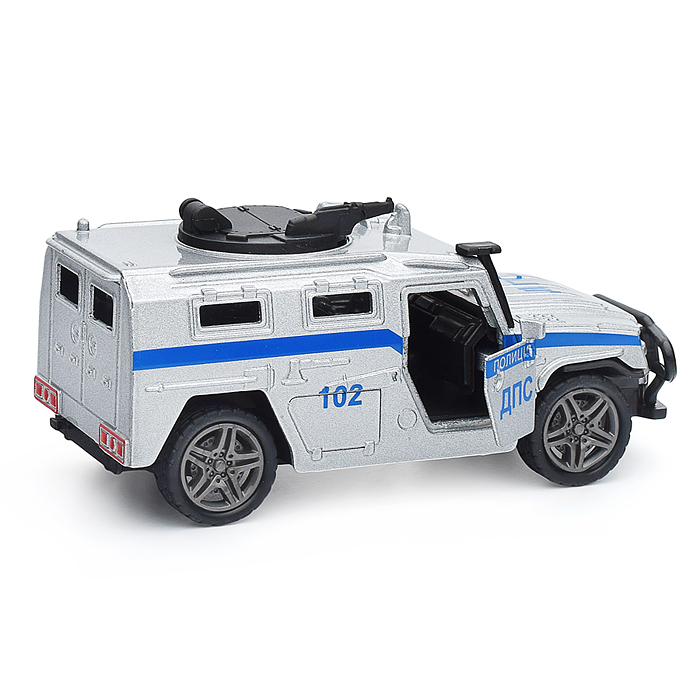Инерционная машинка Джип Полиция die-cast,1:32, открывающиеся двери 