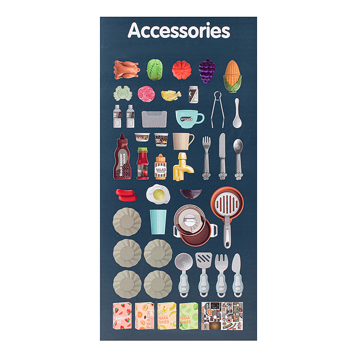 Фото к товару Игровой набор кухня MJL-911 "Мастер шеф" цвет серый, в коробке Игровой набор кухня MJL-911 "Мастер шеф" цвет серый, в коробке