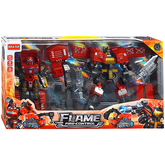 Фото к товару Робот XL91848C "Пожарный джип + кран" в коробке Робот XL91848C "Пожарный джип + кран" в коробке