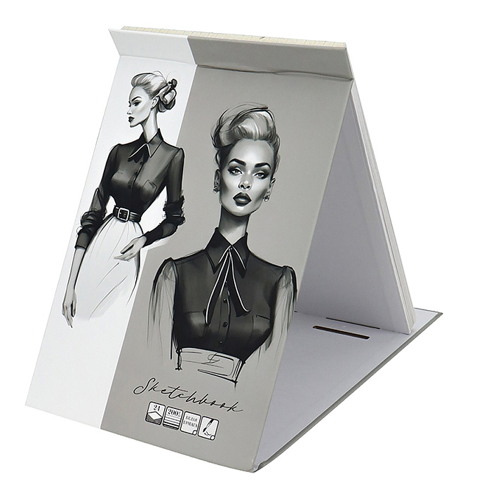 Скетчбук А4, 24л. "Изящная простота - 1" Мольберт