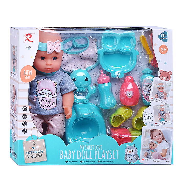 Фото к товару Пупс 6530 с аксессуарами "Машенька" в коробке Пупс 6530 с аксессуарами "Машенька" в коробке