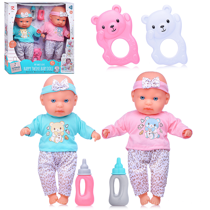 Набор пупсов 6383 с аксессуарами "Близнецы" в коробке
