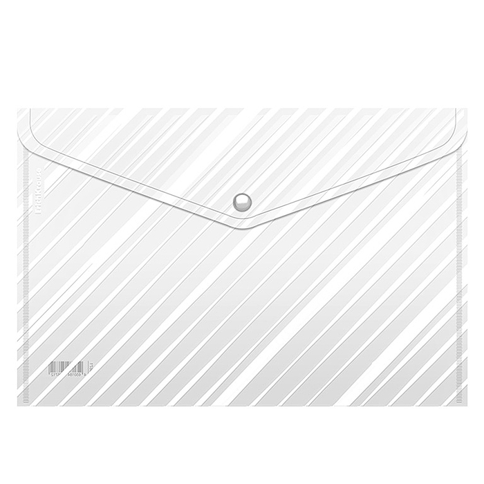 Папка-конверт на кнопке пластиковая Clear Lines, A4 (в пакете по 12 шт.)