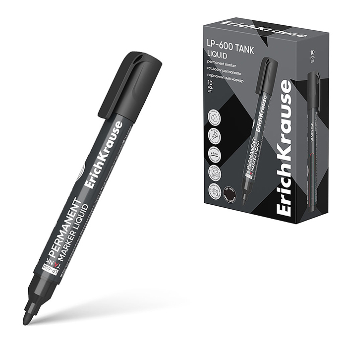 Перманентный маркер с жидкими чернилами LP-600 Tank Liquid, цвет чернил черный 