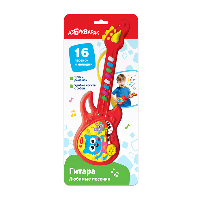 Гитара "Любимые песенки" Красная