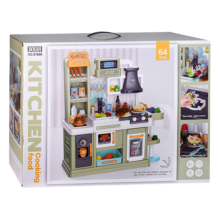 Фото к товару Игровой набор "Кухня. Вкусно готовлю" 8788B в коробке Игровой набор "Кухня. Вкусно готовлю" 8788B в коробке