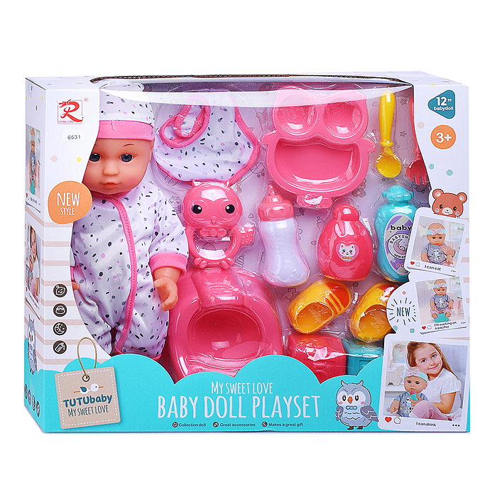 Пупс 6531 с аксессуарами "Иришка" в коробке