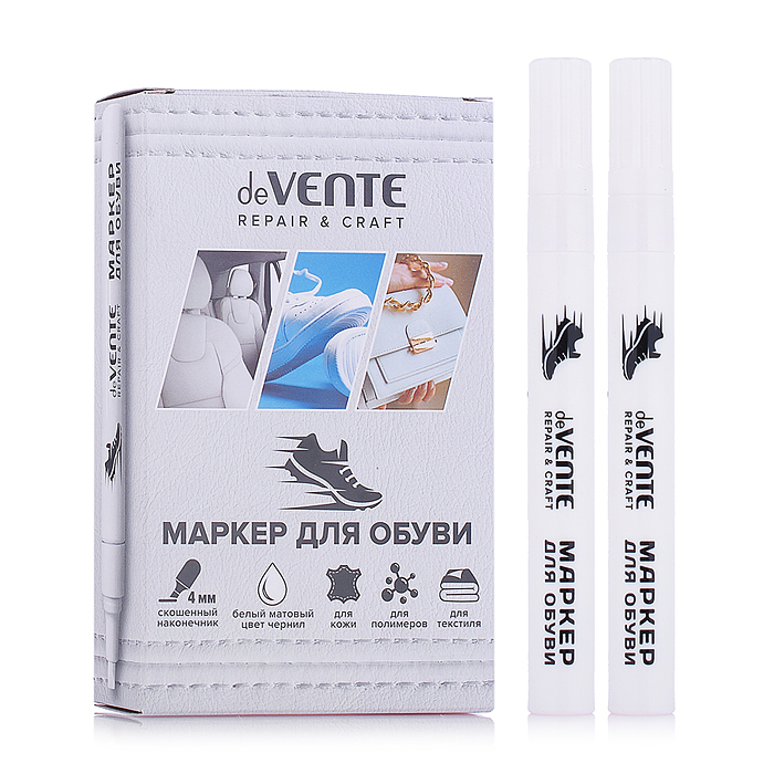 Маркер для обуви "Master" круглый корпус, скошенный наконечник, ширина линии письма до 4 мм