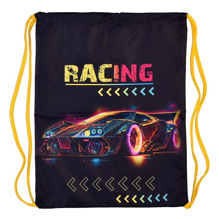 Мешок для обуви "Racing" 1 отделение, 370х470мм, петля для подвеса, полиэстер, 210 ден