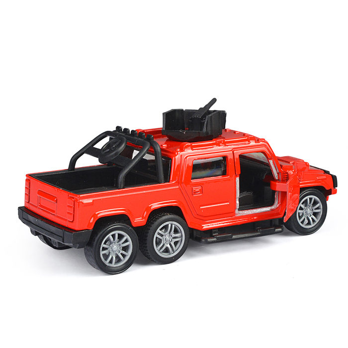 Красная инерционная машинка Горный пикап die-cast,1:32, открывающиеся двери