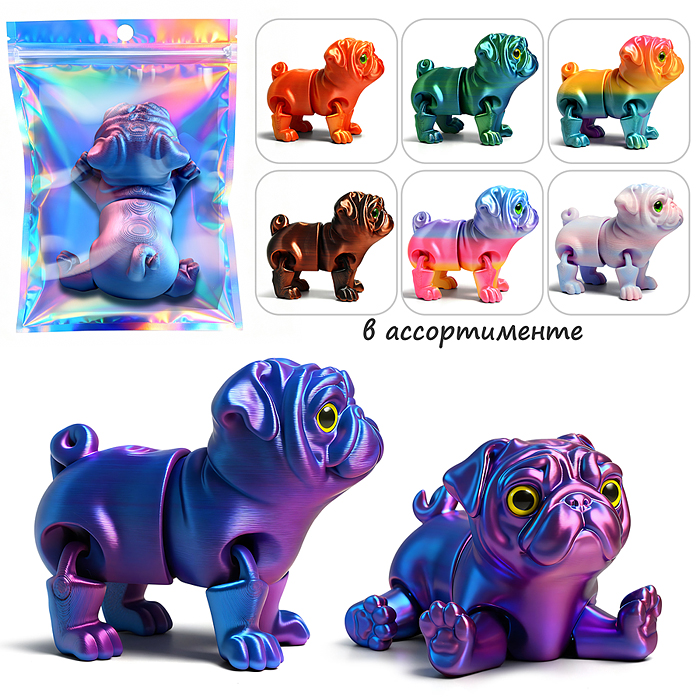 Игрушка-антистресс 00-7521 "Мопсик"