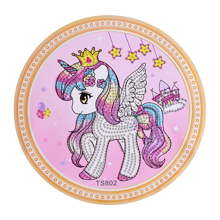 Мозаика алмазная 00-7604 "Красивый единорог" 20см