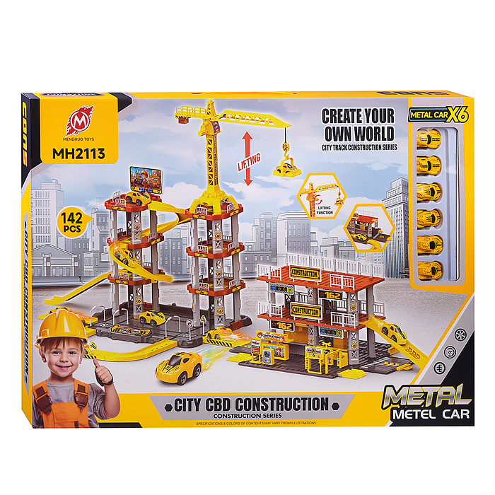 Фото к товару Парковка MH2113 "Приключения на стройке" (142 предметов) в коробке Парковка MH2113 "Приключения на стройке" (142 предметов) в коробке